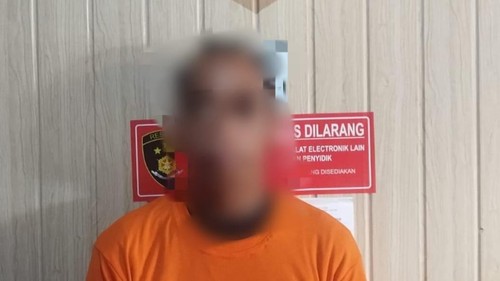MHP (36), pria asal Banten, Jabar, ditangkap polisi karena mencuri uang di dua kotak amal Mushola Luqmanul Hakim, Perumahan Taman Penta, Lingkungan Mekar Sari, Kelurahan Jimbaran, Kecamatan Kuta Selatan, Badung. (Dok. Polsek Kuta Selatan)