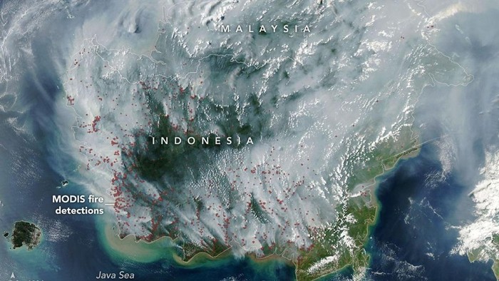 NASA Soroti Kebakaran Gambut RI