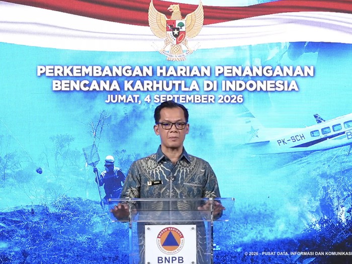 Plt Kepala Pusat Data, Informasi, dan Komunikasi Kebencanaan BNPB, Berton Panjaitan. (dok. Youtube BNPB)