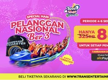 Momen Hari Pelanggan, Trans Studio Cibubur Beri Promo Bertiga Mulai Rp 88 Ribu