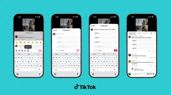 TikTok TikTok menyatakan fitur jajak pendapat dapat digunakan untuk berbagai hal, seperti menentukan ide video berikutnya, memilih pakaian, memutuskan masakan, dan lainnya.