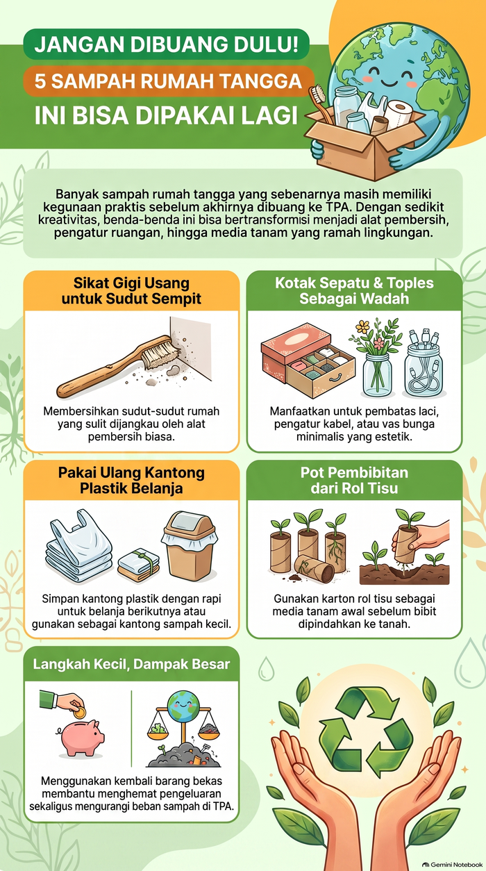 Tips pakai ulang sampah.