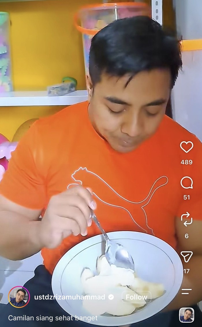 Ustaz Riza Hobi Makan Sehat, Sarapan Waffle Ubi Cilembu hingga Alpukat