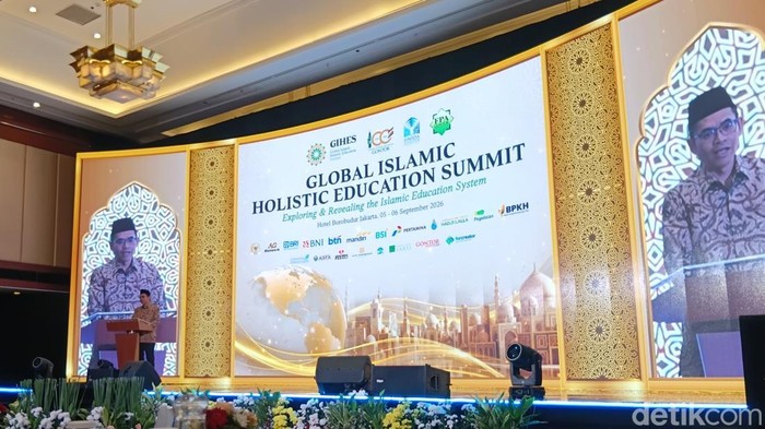 Global Islamic Holistic Education Summit (GIHES) 2026 di Borobudur Hotel Jakarta, Jl Lapangan Banteng, Jakarta, Sabtu (5/9/2026).