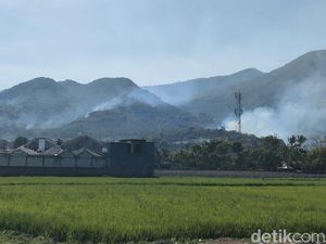 Kebakaran di Kaki Gunung Guntur Garut