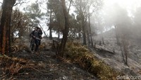 Sejumlah titik berada di kawasan dengan tebing terjal dan jurang sehingga menyulitkan petugas untuk mendekati sumber api. Kobaran yang bergerak cepat akibat angin juga meningkatkan risiko keselamatan bagi personel yang melakukan pemadaman.
