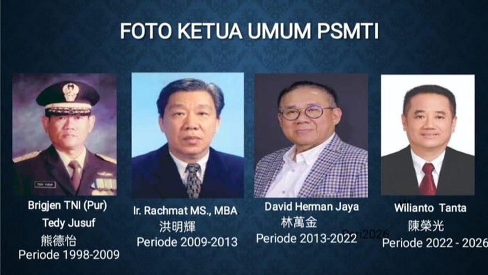 Ketua Umum PSMTI dari masa ke masa.