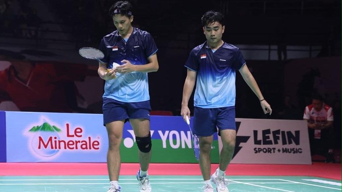 Ganda putra Indonesia, Yeremia Erich Yoche Yacob Rambitan/Patra Harapan Rindorindo keluar sebagai runner-up Indonesia Masters 2026. (Dok PBSI)