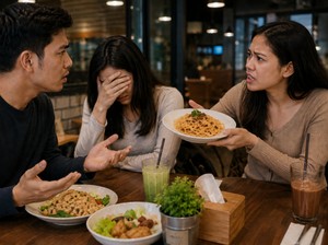 Pria Ini Kesal Diejek Babi oleh Adik Pacarnya yang Ogah Bayar Makan