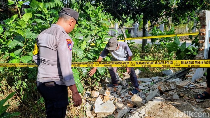 Lokasi kejadian bocah SD tewas tertimpa tembok saat main petak umpet