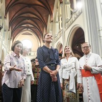 Putri Victoria berkunjung ke dua rumah ibadah ikonik tersebut pada Jumat (4/10/2026), sebagai Duta Kehormatan Program Pembangunan Perserikatan Bangsa-Bangsa. Foto: Antara Foto