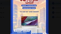 Harga TV LED 43 UHD Smart Dipangkas Habis di Transmart
