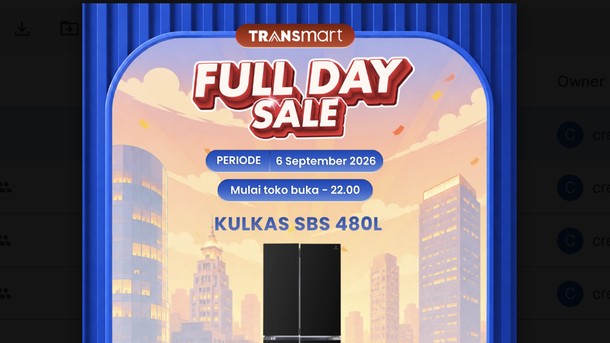 Harga Kulkas Side by Side 480L Dipangkas Habis di Transmart