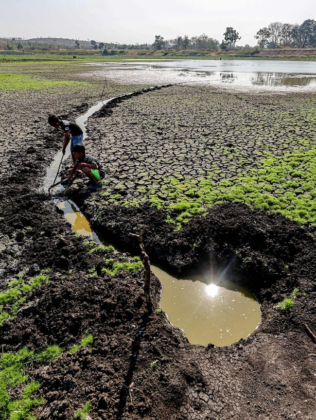 Waduk Sumberkepuh Mengering, Irigasi 400 Hektare Lahan Pertanian Terancam