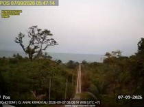 Kondisi Gunung Anak Krakatau Senin Pagi Usai Erupsi