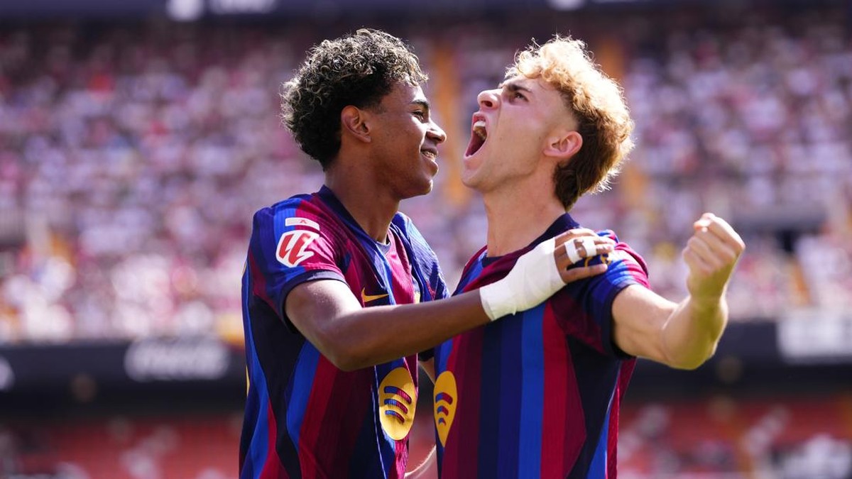 Barcelona pesta gol di kandang Valencia. (Foto: NurPhoto via Getty Images/NurPhoto)