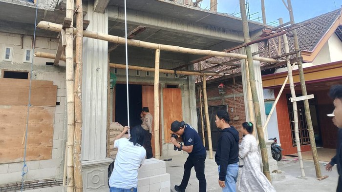 Lokasi meninggalnya tukang bangunan di Tulungagung