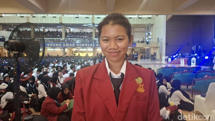 Ribuan mahasiswa baru mengikuti Masa Ta`aruf (Mataf) UMY di Sportorium UMY, Bantul, Senin (7/9/2026)
