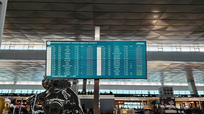 Suasana Bandara Soekarno-Hatta pada Senin (7/9/2026) pagi (Devi/detikcom)