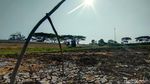 Potret Waduk Sumberkepuh Nganjuk Mengering