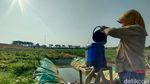 Potret Waduk Sumberkepuh Nganjuk Mengering