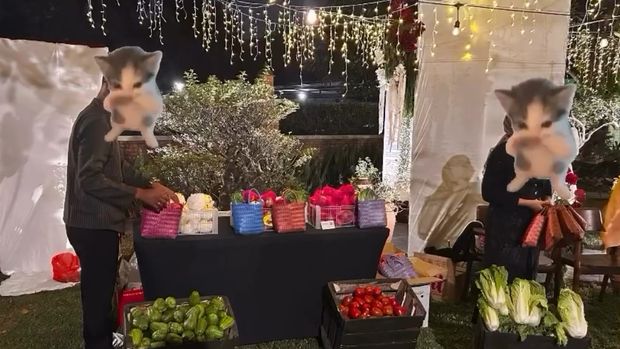 Aksi unik di pesta pernikahan viral usai membagikan souvenir konsep pasar mini. Tamu undangan bebas memilih dua jenis sayur dan dua buah segar. Aksi unik di pesta pernikahan viral usai membagikan souvenir konsep pasar mini. Tamu undangan bebas memilih dua jenis sayur dan dua buah segar.
