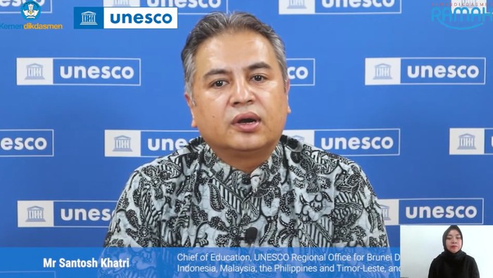 Chief of Education UNESCO, Santosh Katri di peringatan Hari Aksara Internasional 2026.