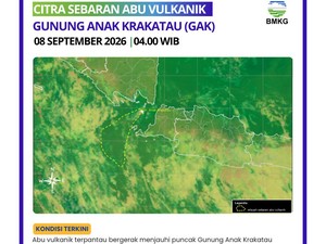 Abu Vulkanik Anak Krakatau Mulai Menjauh dari Indonesia, Ini Kata BMKG