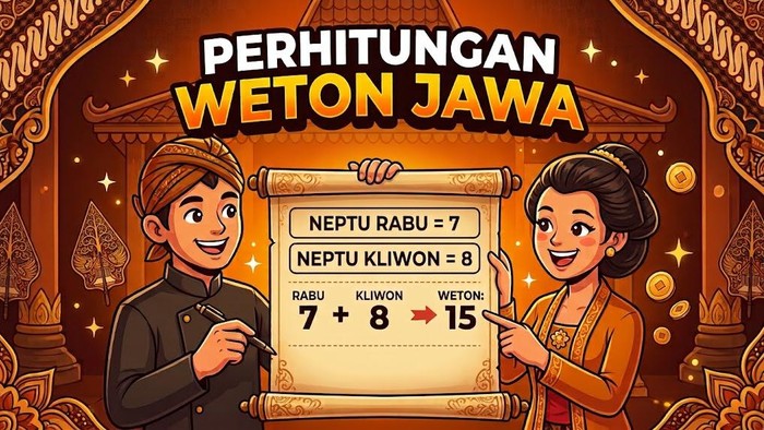 Ilustrasi menghitung weton Jawa.