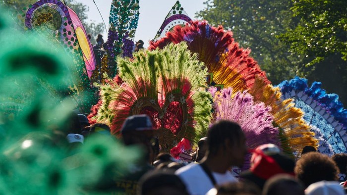 Perayaan West Indian Day 2026 berlangsung meriah di kawasan Brooklyn, New York City, Amerika Serikat, Senin (7/9/2026). Ribuan warga dan peserta memadati jalanan untuk mengikuti parade tahunan tersebut. REUTERS/Bing Guan