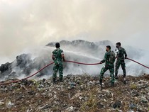 Sudah 16 Jam Kebakaran TPA Galuga Bogor Belum Padam