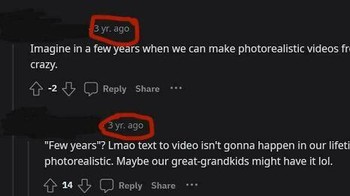 Sekarang, text-to-video dapat terwujud karena kecerdasan buatan yang berkembang pesat. Foto: justausernamehereman via Bored Panda