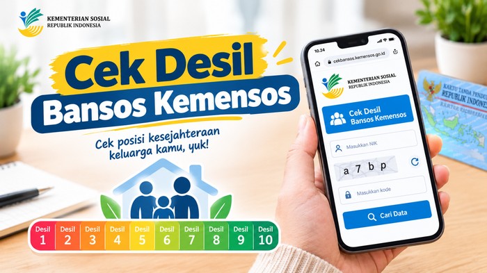 Ilustrasi cek desil bansos Kemensos.