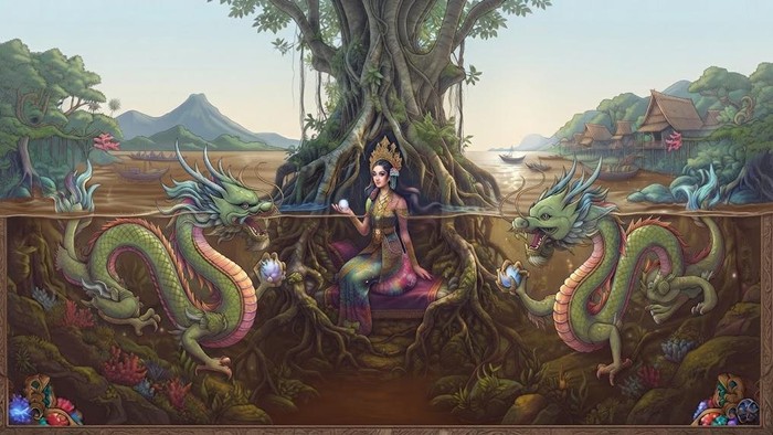 Ilustrasi Legenda Putri Karang Melenu