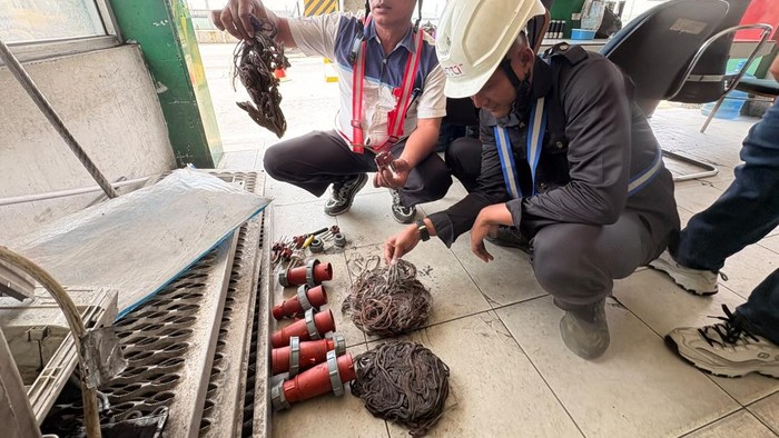 Kabel reefer yang dicuri para pelaku. (Foto: dok. Kodaeral I)
