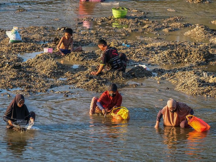 Kemarau Bikin Sungai Surut, Warga Konawe Berburu Pokea