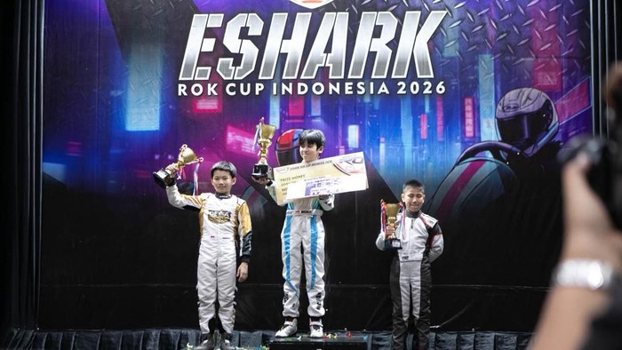 Morgan Holindo (paling kiri) runner-up National Eshark Rok Cup 2026.