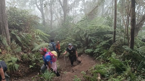 SAR gabungan saat melakukan pencarian dua pendaki yang tersesat saat melakukan pendakian ke Gunung Agung, Karangasem, Bali, Rabu (9/9/2026) (foto: dok. Basarnas Bali)