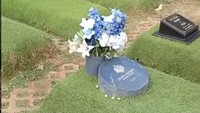 Ayah Vidi Aldiano, Harry Aprianto Kissowo, mendapat laporan dari penjaga makam soal lampu solar panel di makam Vidi hilang. Lampu Vidi ada yang nyolong nih Pak ga ada dua-duanya. Tadi pagi, siang jam 11, saya sirami, potongi rumputnya masih ada. Dua-duanya gak ada di makam. Saya motongin rumput tadi siang masih ada, kejadiannya siang abis jam 12 nih kayaknya, ucap penjaga makam dalam video yang diunggah ayah Vidi, pada Rabu (9/9/2026). Foto: Instagram @v8harrykiss