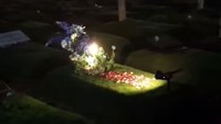 Lampu solar panel di makam Vidi Aldiano baru dipasang sekitar pertengahan Agustus 2026. Banyak yang ziarah abis Magrib. Saya pasang lampu solar panel agar terang saat hari mulai gelap, tulis Harry Kiss dalam unggahannya, 21 Agustus 2026. Foto: Instagram @v8harrykiss
