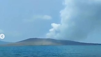 Visual Terkini Anak Krakatau dari KRI Lepu, Ini Penampakannya
