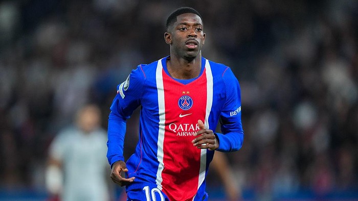 PARIS, FRANCE - SEPTEMBER 09: Ousmane Dembele of PSG looks on during the UEFA Champions League 2026/27 League Phase MD1 match between Paris Saint-Germain and SK Slovan Bratislava at Parc des Princes on September 09, 2026 in Paris, France. (Photo by Franco Arland/Getty Images)