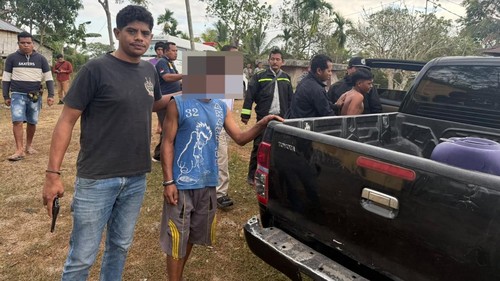 Olah TKP pembacokan dua petani di Kampung Wanno Baru, Desa Sango Ate, SBD, NTT, Rabu (9/9/202).