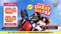 Spesial 9.9, Bertiga ke Trans Studio Cibubur Makin Hemat Pake Allo, Cek Promonya!