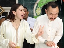 Angel Karamoy Temani Gusti Ega Rayakan Ultah Sambil Santunan ke Anak Yatim