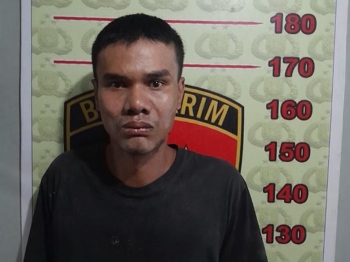 HI pelaku pencabulan saat ditangkap di Polsek Sungai Kunjang Samarinda. (dok Istimewa))