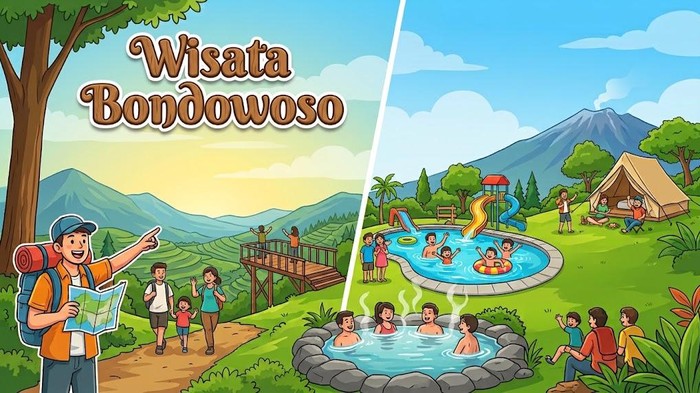 Ilustrasi wisata Bondowoso.