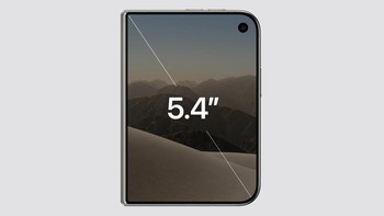 Saat ditutup, iPhone Duo memiliki layar luar Super Retina XDR 5,4 inch. Ukurannya relatif ringkas, pilihan menarik di tengah tren smartphone premium yang makin besar.Foto: Apple