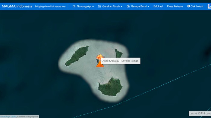 Peta Gunung Anak Krakatau