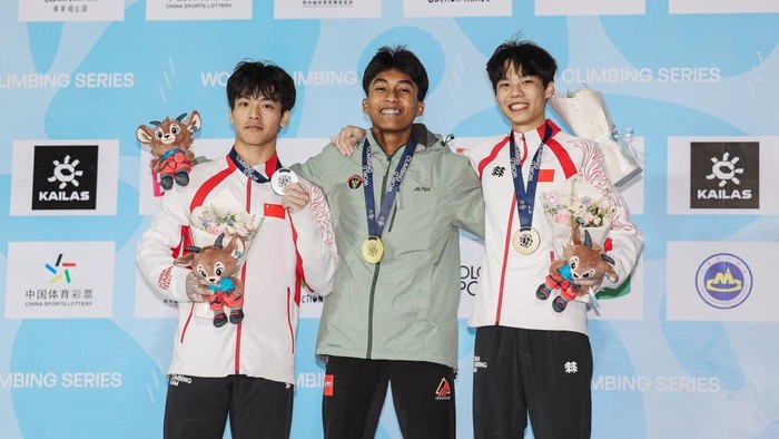 Antasyafi Robby Raih Emas Speed Perorangan World Climbing Series Guiyang